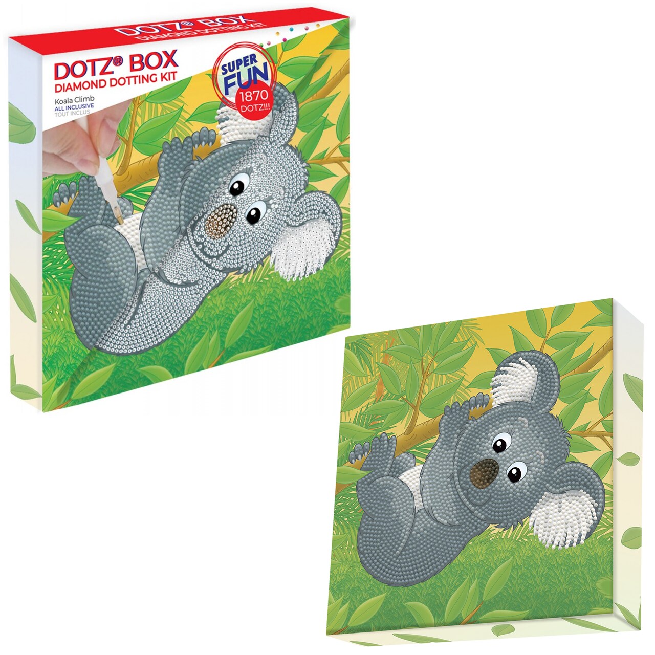 Diamond Dotz Koala Climb Dotz Box Animal Diamond Painting Kits for Adults - Diamond Art Kits a Relaxing Creative Craft Kit with Dotz Gems 8.7x8.7